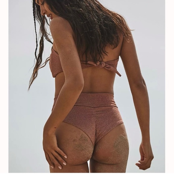 ‼️WOW‼️Montce Mauve Sparkle High Rise Bikini Bottom - S new with tags‼️ - Picture 11 of 16